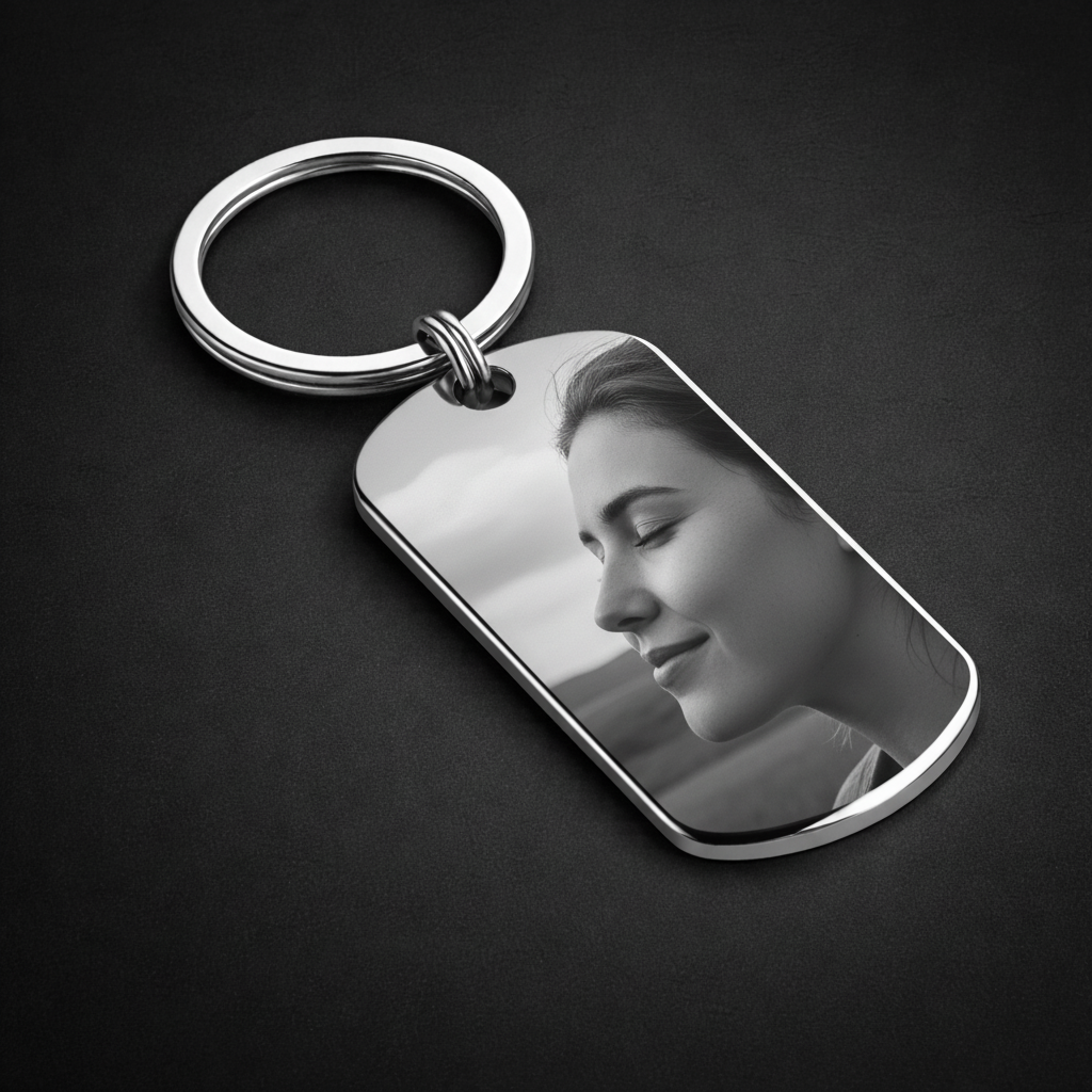 Personalisierter Schlüsselanhänger Silber