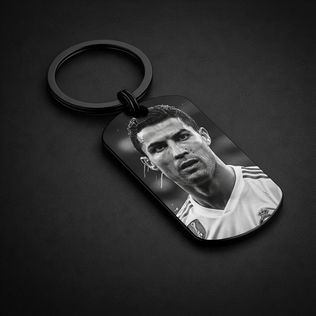 Personalisierter Schlüsselanhänger Schwarz