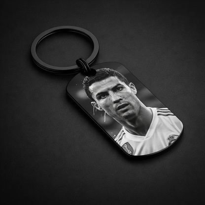 Personalisierter Schlüsselanhänger Schwarz