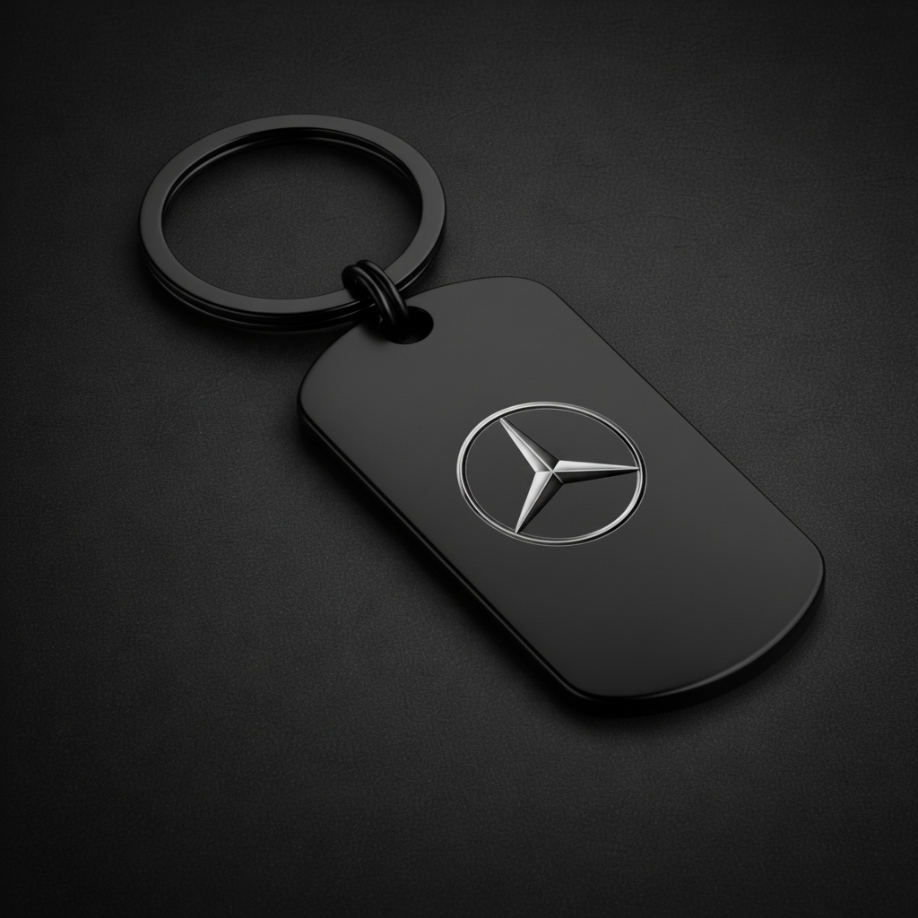 Personalisierter Schlüsselanhänger Schwarz