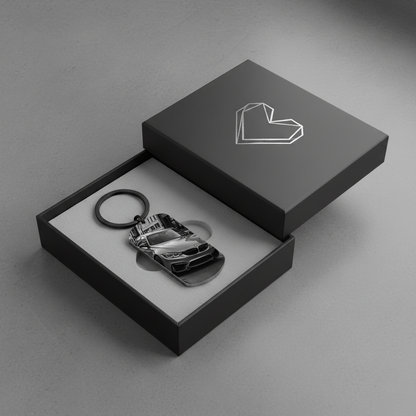 Personalisierter Schlüsselanhänger Schwarz